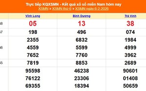 XSMN 6/2 - Kết quả xổ số miền Nam hôm nay 6/2/2026 - Trực tiếp XSMN ngày 6 tháng 2