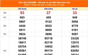 XSMN 8/2 - Kết quả xổ số miền Nam hôm nay 8/2/2026 - Trực tiếp XSMN ngày 8 tháng 2