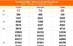 XSMN 9/2 - Kết quả xổ số miền Nam hôm nay 9/2/2026 - Trực tiếp XSMN ngày 9 tháng 2