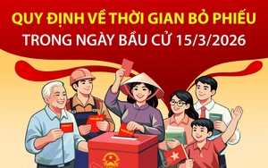Quy định về thời gian bỏ phiếu trong ngày bầu cử 15/3/2026