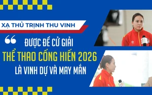 Xạ thủ Trịnh Thu Vinh: 'Được đề cử giải Thể thao Cống hiến 2026 là vinh dự và may mắn'