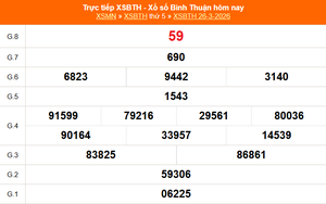 XSBTH 26/3 - Kết quả xổ số Bình Thuận hôm nay 26/3/2026 - Trực tiếp XSBTH ngày 26 tháng 3