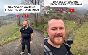 Khách Tây đang đi bộ xuyên lục địa bỗng bất ngờ đặt vé máy bay đến Việt Nam, lí do rất cảm động