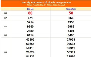 XSMT 3/3 - Kết quả xổ số miền Trung hôm nay 3/3/2026 - Kết quả XSMT thứ Ba ngày 3 tháng 3