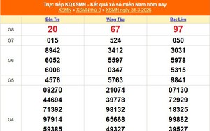 XSMN 31/3 - Kết quả xổ số miền Nam hôm nay 31/3/2026 - Trực tiếp XSMN ngày 31 tháng 3