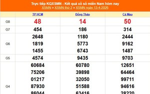 XSMN 13/4 - Kết quả xổ số miền Nam hôm nay 13/4/2026 - Trực tiếp XSMN ngày 13 tháng 4