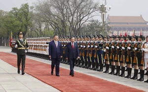 Lễ đón trọng thể Tổng Bí thư, Chủ tịch nước Tô Lâm và Phu nhân thăm cấp Nhà nước đến Trung Quốc