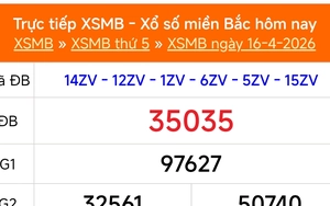 XSMB 16/4 - Kết quả Xổ số miền Bắc hôm nay 16/4/2026 - Kết quả XSMB thứ Năm ngày 16 tháng 4