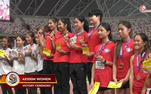 Điền kinh Việt Nam có thêm HCV nội dung 4x100m nữ ở giải đấu tại Singapore