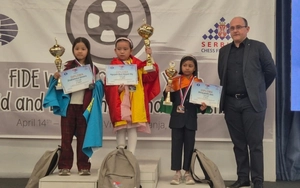 Kỳ thủ 8 tuổi của Việt Nam giành huy chương vàng danh giá ở giải thế giới