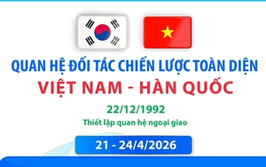 Đồ họa: Quan hệ Đối tác chiến lược toàn diện Việt Nam - Hàn Quốc