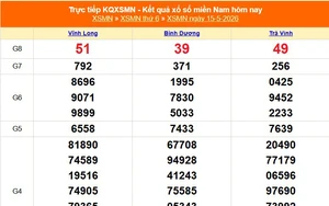 XSMN 15/5 - Kết quả xổ số miền Nam hôm nay 15/5/2026 - Trực tiếp XSMN ngày 15 tháng 5