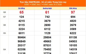 XSMT 16/5 - Kết quả xổ số miền Trung hôm nay 16/5/2026 - Kết quả XSMT thứ Bảy ngày 16 tháng 5