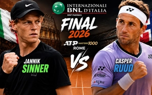 Chung kết Rome Masters 2026: Jannik Sinner sẽ lại thắng dễ Casper Ruud?
