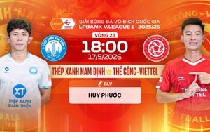 Link xem trực tiếp bóng đá Thép Xanh Nam Định vs Thể Công Viettel 18h hôm nay, V-League vòng 23