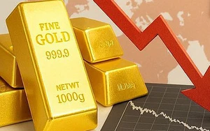 Giá vàng thế giới giảm xuống sát mức 4.500 USD/ounce