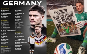 Đội tuyển Đức chốt danh sách dự World Cup 2026: Manuel Neuer tái xuất sau khi đã từ giã ĐTQG