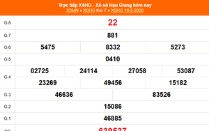 XSHG 23/5 - Kết quả xổ số Hậu Giang hôm nay 23/5/2026 - Trực tiếp xổ số hôm nay ngày 23 tháng 5