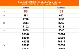 XSMT 27/5 - Kết quả xổ số miền Trung hôm nay 27/5/2026 - Kết quả XSMT thứ Tư ngày 27 tháng 5