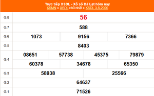 XSDL 3/5 - Kết quả xổ số Đà Lạt hôm nay 3/5/2026 - Trực tiếp XSDL ngày 3 tháng 5
