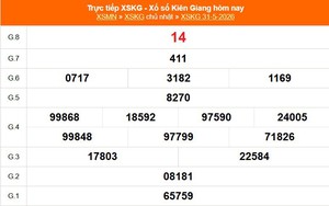 XSKG 31/5 - Kết quả xổ số Kiên Giang hôm nay 31/5/2026 - Trực tiếp XSKG ngày 31 tháng 5