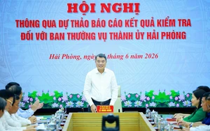 Hội nghị thông qua dự thảo báo cáo kết quả kiểm tra đối với Ban Thường vụ Thành uỷ Hải Phòng