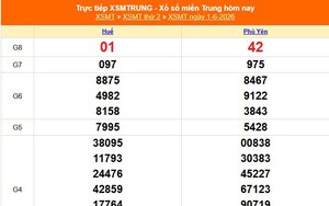 XSMT 1/6 - Kết quả xổ số miền Trung hôm nay 1/6/2026 - Kết quả XSMB thứ Hai ngày 1 tháng 6