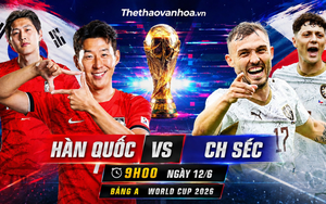 Nhận định Hàn Quốc vs CH Séc 09h00 ngày 12/6, bảng A World Cup 2026: Người Hàn gây bất ngờ