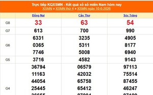 XSMN 10/6 - Kết quả xổ số miền Nam hôm nay 10/6/2026 - Trực tiếp XSMN ngày 10 tháng 6