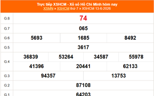 XSHCM 13/6 - XSTP thứ Bảy - Kết quả xổ số Hồ Chí Minh hôm nay ngày 13/6/2026