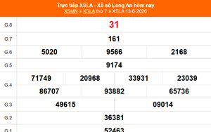 XSLA 13/6 - Kết quả xổ số Long An hôm nay 13/6/2026 - Trực tiếp XSLA ngày 13 tháng 6