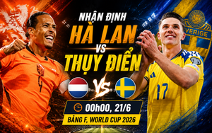 Nhận định Hà Lan vs Thụy Điển 00h00 ngày 21/6, bảng F World Cup 2026: Lực lượng, đối đầu, tỷ lệ chiến thắng