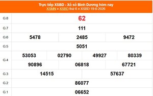 XSBD 19/6 - Kết quả xổ số Bình Dương hôm nay 19/6/2026 - Trực tiếp XSBD ngày 19 tháng 6