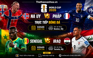 VTV6 VTV3 trực tiếp bóng đá Na Uy vs Pháp, Senegal vs Iraq, bảng I World Cup 2026
