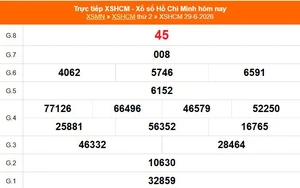 XSHCM 29/6 - XSTP thứ Hai - Kết quả xổ số Hồ Chí Minh hôm nay ngày 29/6/2026