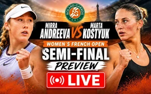 Link xem trực tiếp Roland Garros 2026 hôm nay 4/6