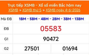 XSMB 6/6 - Kết quả Xổ số miền Bắc hôm nay 6/6/2026 - Kết quả XSMB thứ Bảy ngày 6 tháng 6