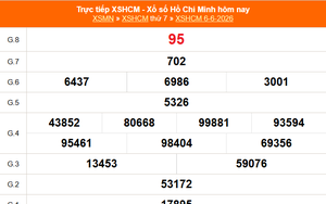 XSHCM 6/6 - XSTP thứ Bảy - Kết quả xổ số Hồ Chí Minh hôm nay ngày 6/6/2026