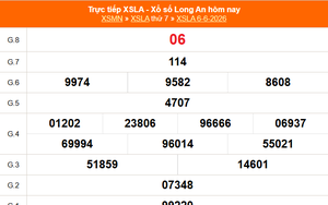 XSLA 6/6 - Kết quả xổ số Long An hôm nay 6/6/2026 - Trực tiếp XSLA ngày 6 tháng 6