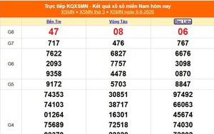 XSMN 9/6 - Kết quả xổ số miền Nam hôm nay 9/6/2026 - Trực tiếp XSMN ngày 9 tháng 6