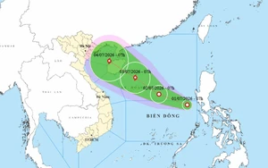 Áp thấp nhiệt đới trên Biển Đông có khả năng mạnh lên thành bão số 1