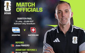 Truyền thông Argentina lo ngại khi trọng tài Bồ Đào Nha được FIFA chỉ định điều khiển trận đấu với Thụy Sĩ