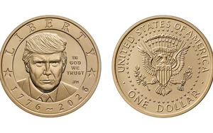 Mỹ phát hành đồng xu 1 USD in hình Tổng thống Donald Trump