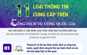 11 loại thông tin cung cấp trên Cổng Dịch vụ công quốc gia