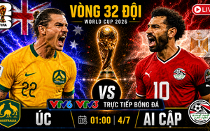 TRỰC TIẾP bóng đá Úc vs Ai Cập 01h00 hôm nay, vòng 32 đội World Cup 2026