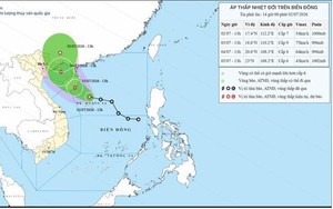 Áp thấp nhiệt đới đổi hướng, tăng cường độ
