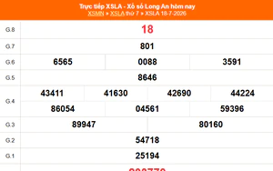 XSLA 25/7 - Kết quả xổ số Long An hôm nay 25/7/2026 - Trực tiếp xổ số hôm nay ngày 25 tháng 7