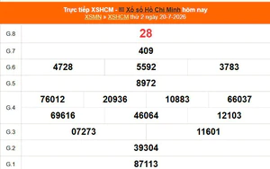 XSHCM 25/7 - XSTP - Kết quả xổ số Hồ Chí Minh hôm nay ngày 25/7/2026