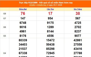 XSMN 29/7 - Kết quả xổ số miền Nam hôm nay 29/7/2026 - Trực tiếp XSMN ngày 29 tháng 7