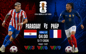 TRỰC TIẾP bóng đá Paraguay vs Pháp 04h00 ngày 5/7, vòng 1/8 World Cup 2026
